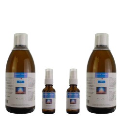 PACK 2bis argent colloidal : 2 bouteilles 500ml + 2 spray 30ml